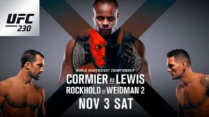 Watch UFC 230: Cormier vs. Lewis and Rockhold vs Weidman 2