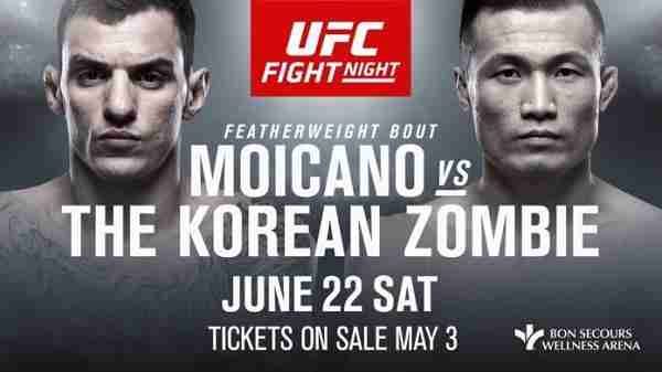 Watch UFC Fight Night 154 Moicano vs The Korean Zombie 6/22/19