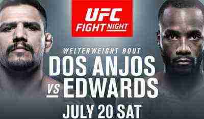 Dos Anjos vs Edwards UFC Fight Night 20 July 2019