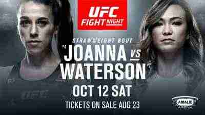 Watch UFC Fight Night Joanna Vs Waterson 10/12/19 Online