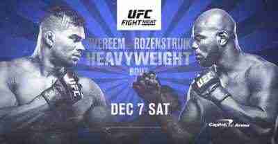 Watch UFC Fight Night Overeem Vs Rozenstruik 12/7/19 Online
