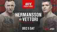 Watch UFC Fight Night Hermansson vs Vettori 12/5/2020 Full Replay Online and Live Stream