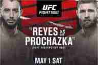 Watch UFC Fight Night Reyes vs Prochazka Live 5/1/2021 Full Replay Online and Live Stream