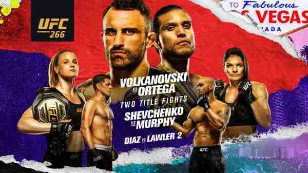 Watch UFC 266 PPV : Volkanovski vs. Ortega 9/25/2021